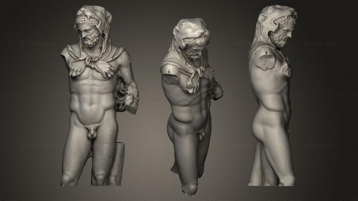 Statues antique and historical (The Hero Heracles, STKA_1031) 3D models for cnc